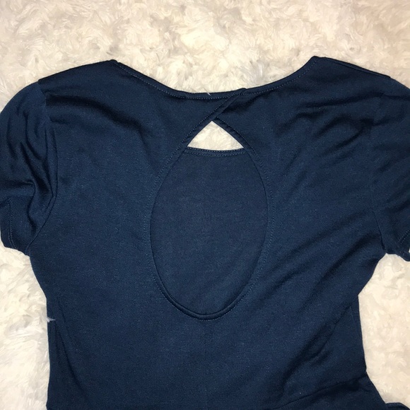 open back teal dress - Picture 2 of 3